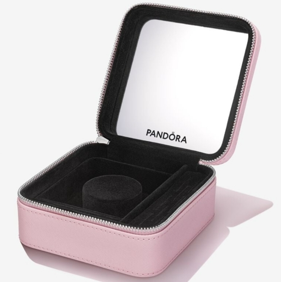 Pandora Pink Small Petite Square Jewelry Box - Picture 2 of 5